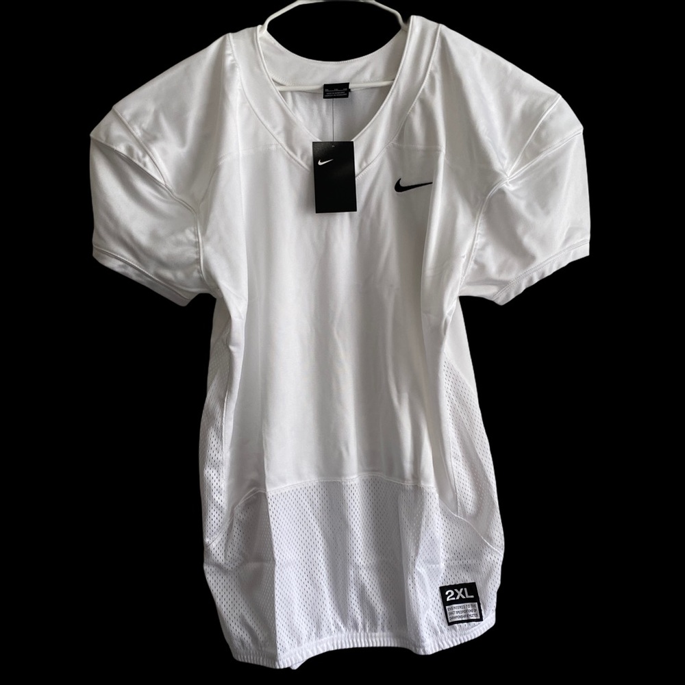 NIKE VAPOR PRO MENS FOOTBALL TRAINING JERSEY WHITE - Picture 1 of 6